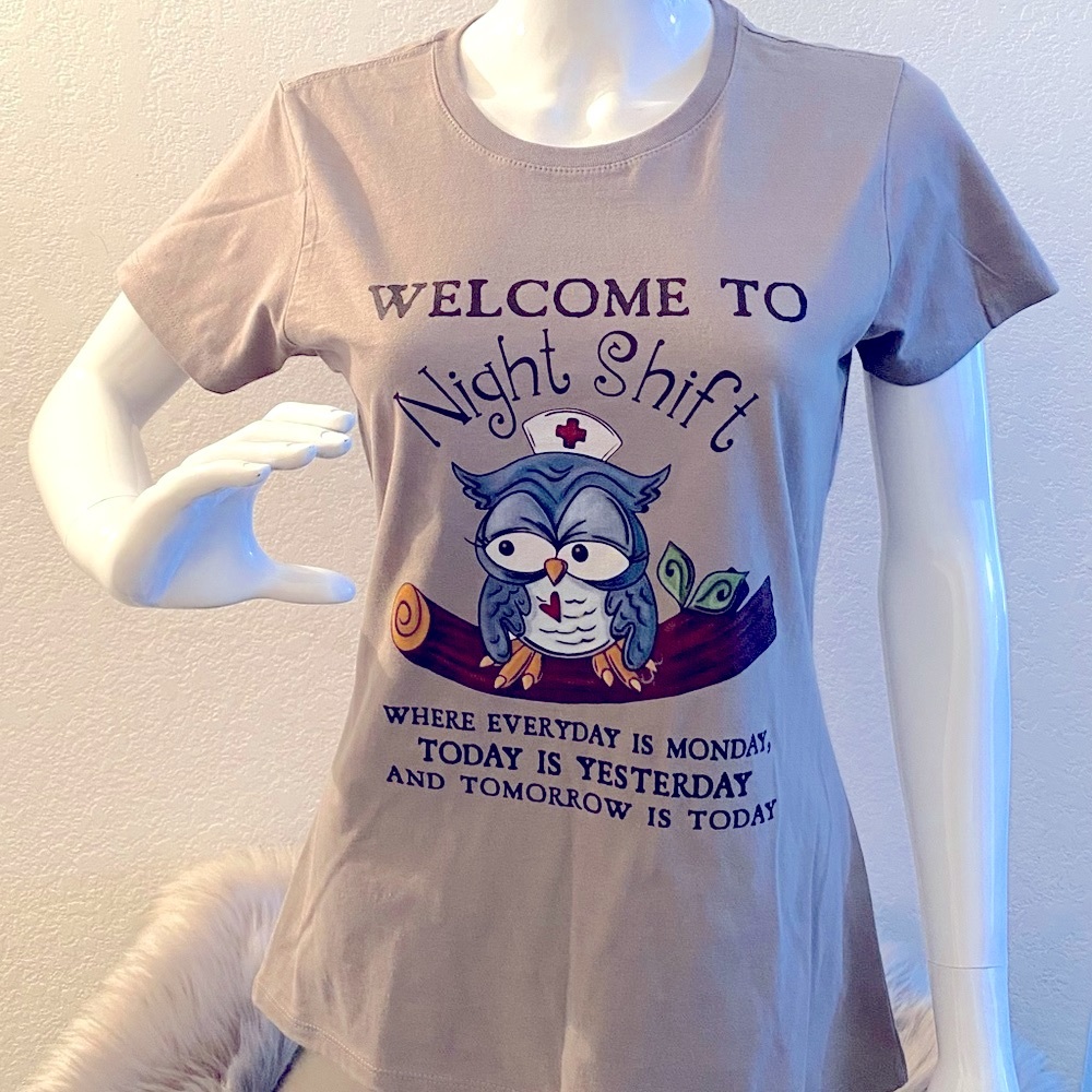 Nurse Medical Night Shift Noc Owl Shirt Top
